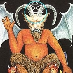 悪魔の頭に逆五芒星
